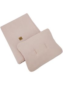 EKO Sada do postieľky 2-dielna mušelínová Powder pink 30x40 cm, 75x100 cm