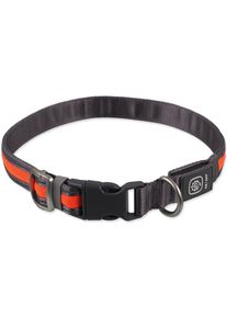 Obojok Dog Fantasy USB LED nylonový svietiaci S-M oranžový 1,9x35-50cm