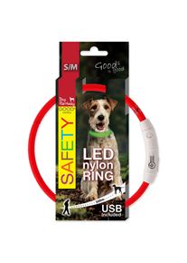 Obojok Dog Fantasy LED nylon červený 45cm