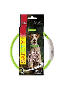 Obojok Dog Fantasy LED nylon zelený 45cm