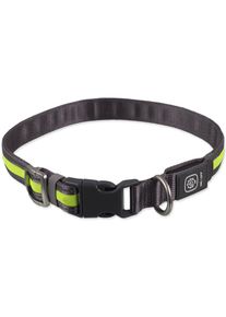 Obojok Dog Fantasy USB LED nylonový svietiaci S-M zelený 1,9x35-50cm