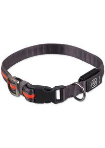 Obojok Dog Fantasy USB LED nylonový svietiaci M-L oranžový 2,5x45-65cm