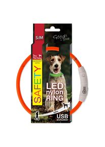 Obojok Dog Fantasy LED nylon oranžový 45cm