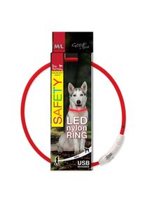 Obojok Dog Fantasy LED nylon červený 65cm