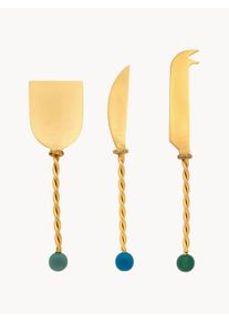Bitossi Home Stainless Steel Cheese Knives Torchon, Set of 3 Gold High-grade steel L 20 cm