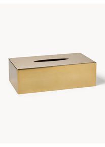 Caja de pañuelos de metal Halston Dorado Metal An 26 x F 14 cm | Westwing Collection