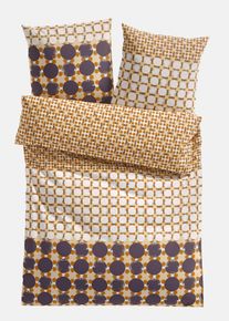 bonprix Lenjerie de pat cu cercuri, maro, 1x 80/80 cm, 1x 135/200 cm