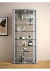 Fif Möbel Fif Möbel Vitrine »STELLA« Standvitrine/Glasvitrine 2x Glastür in silberfarben, Größe B/H/T: 86 cm x 178 cm x 38,2 cm