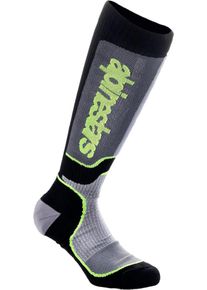Alpinestars MX Plus, chaussettes jeunes , couleur: Noir/Gris/Jaune N&eacute;on , taille: M/L