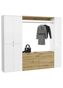 Garderobe Projekt X ca. 212x193 cm Eiche/Weiß