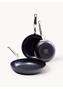 Greenpan Conjunto de frigideiras com revestimento antiaderente Barcelona, conjunto de 3 Preto Aço inoxidável, Metal Conjunto com vários tamanhos