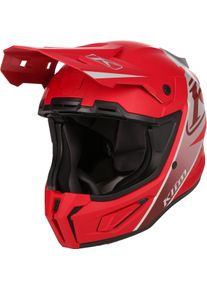 Klim T1 Freeride Descent, motocross helmet , color: Matt Red/Silver , size: XL