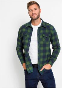 bonprix Koszula flanelowa z czystej bawełny, niebieski, 47/48 (3XL)