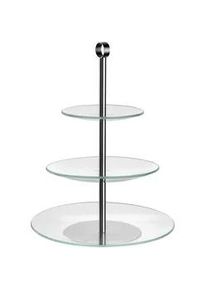 Leonardo Etagere , Glas , rund , 26.60x36.00x26.60 cm , zerlegbar , Geschirr, Tischkultur & Serviergeschirr, Etageren