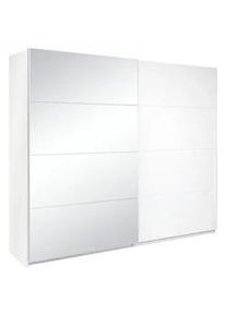 Mid.you Schiebetürenschrank , Weiß , Metall , 4 Fächer , 250x210x62 cm , Schrankfront mit Spiegel , Schlafzimmer, Kleiderschränke, Schwebetürenschränke
