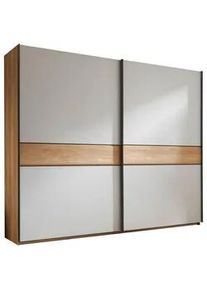 Xora Schwebetürenschrank , Eichefarben, Hellgrau , Metall , Eiche , 4 Fächer , 240x225.5x60 cm , Schlafzimmer, Komplette Schlafzimmer und Serien, Schlafzimmerserien