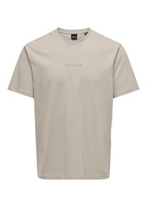 Only & Sons Only & Sons Koszulka 'LEVI' dla mężczyzn szaro-beżowy Rozmiar XS