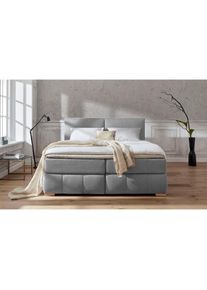 Home Affaire , Boxspringbett »Wehma«, inkl. Topper in 3 verschiedenen Matratzen, auch in Samtstoff , grau