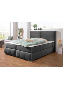 Home Affaire , Boxspringbett »Wehma«, inkl. Topper in 3 verschiedenen Matratzen, auch in Samtstoff , schiefer