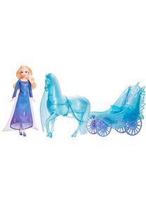 Mattel , Anziehpuppe »Disney Die Eiskönigin Elsa mit Kleid und Nokk mit Abenteuer-Kutsche« , bunt