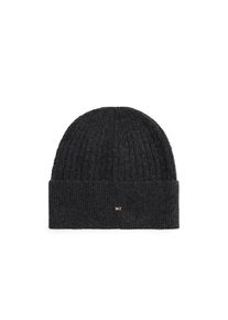 Tommy Hilfiger , Beanie »TH CABLE ENAMEL FLAG BEANIE«, Regular fit , Black Melange