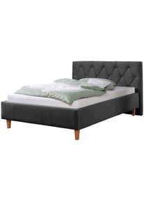 Home Affaire , Polsterbett »Sunley 100«, Kreuzsteppung, Kopfteilhöhe 102 cm, ohne oder mit Matratze/Lattenrost , schiefer