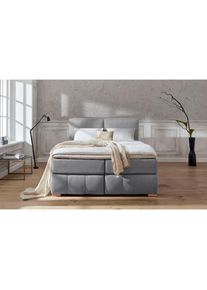 Home Affaire , Boxspringbett »Wehma«, inkl. Topper in 3 verschiedenen Matratzen, auch in Samtstoff , grau