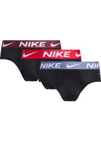 Nike Underwear , Hipster »HIP BRIEF 3PK«, (Packung, 3 St., 3er), mit NIKE Logo-Elastikbund , BLK WRLD INDG/UNI RED/DRK TM RED WB , M , M , 3er-Pack...