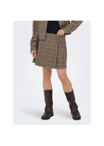 Only , Damen , Karorock »ONLRICCA LIFE CHECK MW SKIRT OTW« , Seal Brown Detail:Check , XS (34) , XS (34) , Minirock von Only