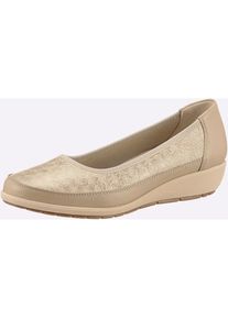 CLASSIC, Damen, Ballerina, beige-gemustert, 40, beige-gemustert, Weite H
