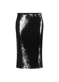 Vera Mont, Damen, Midirock &raquo;Pailletten-Rock mit elastischem Bund&laquo;, Schwarz, 42, Schwarz, Passform: Slim Fit