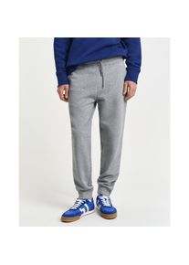 Gant, Herren, Sweathose &raquo;REG SHIELD SWEATPANTS&laquo; mit Logostickerei unterhalb des Bunds, grey melange, N-Gr, XXL -N-Gr, grey melange, Sweathose von Gant