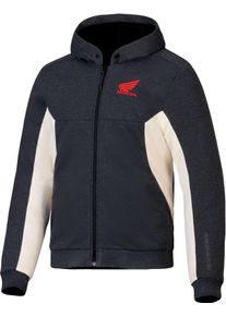 Alpinestars Honda Chrome V3 Sport Hoodie, giacca in tessuto , colore: Grigio Scuro/Bianco , dimensione: XL