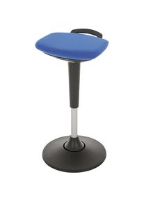 Multi-beweeglijke stahulp, in hoogte verstelbaar 600 - 840 mm, bekleding koningsblauw