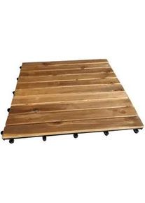 Ambia Garden Terrassenfliese , Schwarz, Akaziefarben , Holz, Kunststoff , Akazie , massiv , 50x50x2.4 cm , Teppiche und Böden, Terrassenböden & Balkonböden, Terrassenfliesen