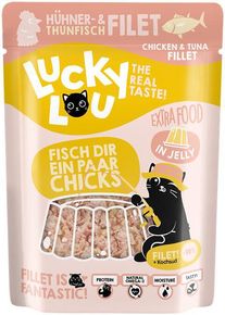 Lucky Lou Extra Food in Jelly, Thunfisch & Hühnerfilet, 12x70g