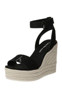 Calvin Klein Jeans Sandale Damen schwarz Größe 42 Unifarben