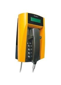 FHF Wetterfest FernTel 3 mit Display u. Panzerschnur schwarz/gelb - Analog-Telefon -, Telefon, Gelb, Schwarz