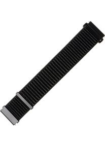 Fixed Nylonarmband 22 mm breites Nylonarmband für Smartwatch schwarz (Nylon), Uhrenarmband, Schwarz