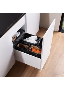 evineo m50 Poubelle avec couvercle et recouvrement en métal, EV1053+EV1060,
