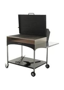 Famur BK 10 Elite - Holzkohle- und Holzkohlebrikett- Grill 2 in 1 - Gitter mit 8 mm-Drehgrillstäben