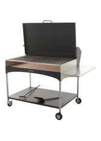 Famur BK 12 Elite - Holzkohle- und Holzkohlebrikett- Grill 2 in 1 - Gitter mit 8 mm-Drehgrillstäbe
