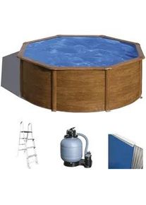 GRE Pacific rund Ø350 x 120 cm - Oberirdischer Stahlpool