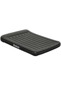 Bestway Luftbett Tritech Queen 67930 , Schwarz, Dunkelgrau , Kunststoff , 152x30x203 cm , RoHS, SGS-geprüft , integrierte elektrische Pumpe, integriertes Kissen, beflockte Schlafseite , Schlafzimmer, Betten, Gästebetten, Luftbetten