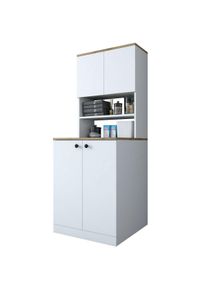 Szekrény a mosógép fölé Kira White and Walnut