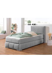 Home Affaire , Boxspringbett »Wehma«, inkl. Topper in 3 verschiedenen Matratzen, auch in Samtstoff , silber