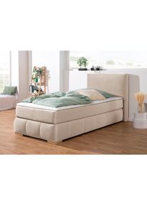 Home Affaire , Boxspringbett »Wehma«, inkl. Topper in 3 verschiedenen Matratzen, auch in Samtstoff , beige