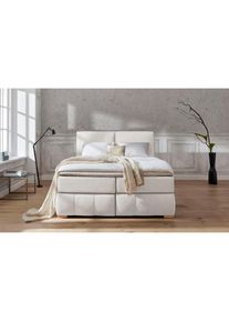 Home Affaire , Boxspringbett »Wehma«, inkl. Topper in 3 verschiedenen Matratzen, auch in Samtstoff , natur