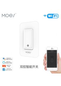 MOES Graffiti Smart Home WiFi Smart Switch app Voice Timing Control Dual Control Button Switch