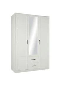 Drehtürenschrank aus Kiefer teilmassiv in Weiß